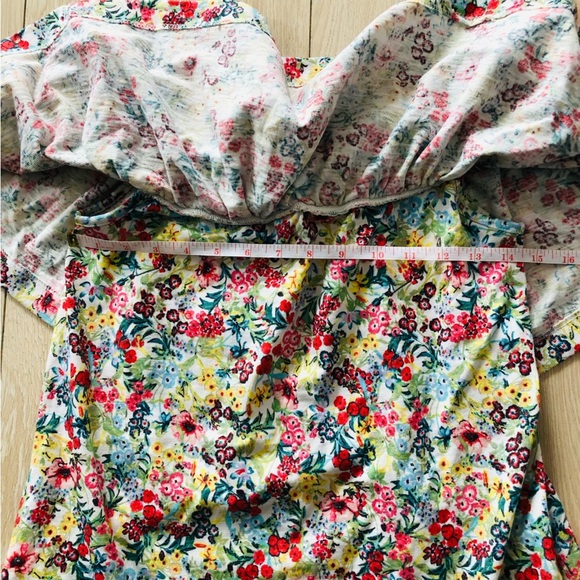 H&M Off The Shoulder Floral Print Dress Size S - Picture 8 of 13